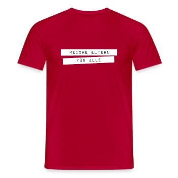 reiche Eltern für alle! Protest - Demo - Männer T-Shirt - Rot - Vorne - AI Model Male 178 dark (178cm)