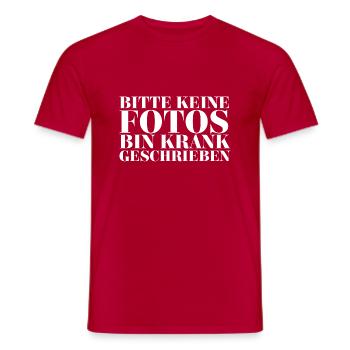 Krank - Männer T-Shirt - Rot - Vorne - AI Model Male 178 dark (178cm)