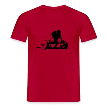 Position snatch 2 - T-shirt homme - rouge - Devant - AI Model Male 178 dark (178cm)