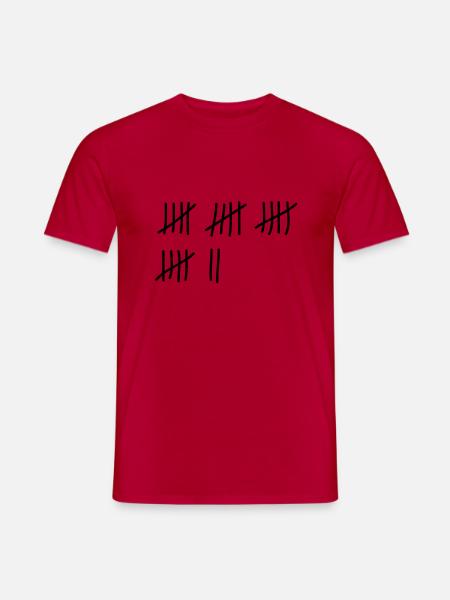 tage_zaehlen_22 - Männer T-Shirt - Rot