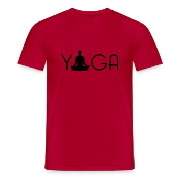 yoga_logo_1___f1 - Männer T-Shirt - Rot - Vorne - AI Model Male 178 dark (178cm)