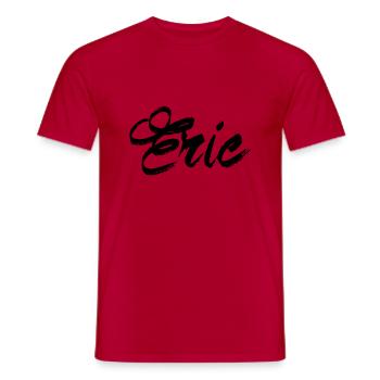 ERIC - Men's T-Shirt - red - Front - AI Model Male 178 dark (178cm)