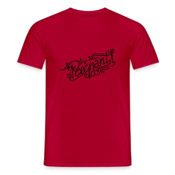 Ich bin Schwanger I am Pregnant Schwangerschaft - Männer T-Shirt - Rot - Vorne - AI Model Male 178 dark (178cm)