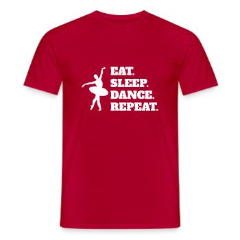 Ballet Dancer Gift Dance Ballerina Dance Class - Men's T-Shirt - red - Front - AI Model Male 178 dark (178cm)