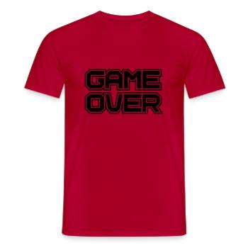 Game over - Männer T-Shirt - Rot - Vorne - AI Model Male 178 dark (178cm)