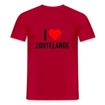 I Love Zoutelande - Männer T-Shirt - Rot - Vorne - AI Model Male 178 dark (178cm)