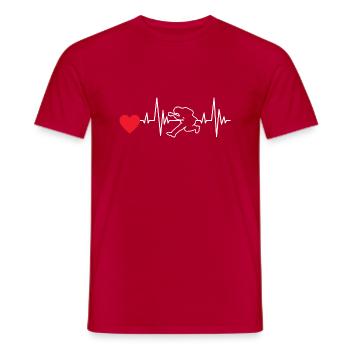 Gitarrist Musik Gitarristin Musiker Band Gitarre - Männer T-Shirt - Rot - Vorne - AI Model Male 178 dark (178cm)