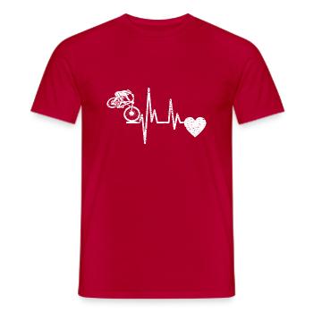 Bicycle Cycling Cyclists Cyclists Cyclists - Men's T-Shirt - red - Front - AI Model Male 178 dark (178cm)