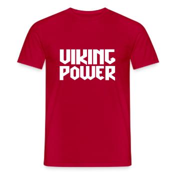 viking power - Men's T-Shirt - red - Front - AI Model Male 178 dark (178cm)