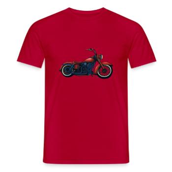 Motorrad - Männer T-Shirt - Rot - Vorne - AI Model Male 178 dark (178cm)