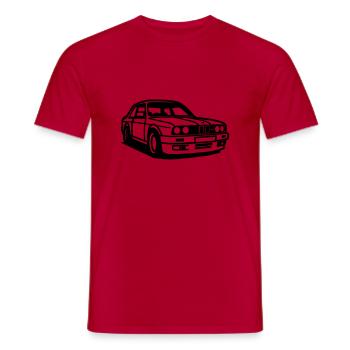 BMWE30 - Men's T-Shirt - red - Front - AI Model Male 178 dark (178cm)