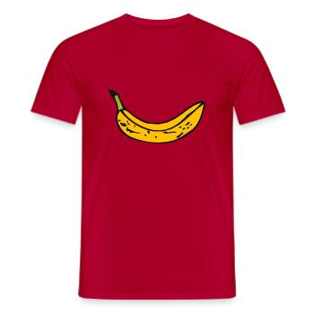 banana - Men's T-Shirt - red - Front - AI Model Male 178 dark (178cm)