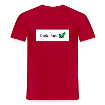 cooler papa - Männer T-Shirt - Rot - Vorne - AI Model Male 178 dark (178cm)