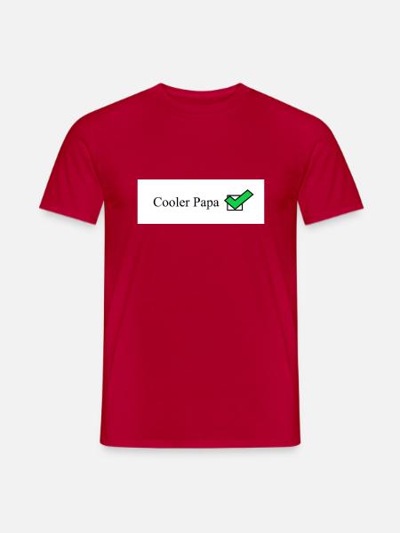 cooler papa - Männer T-Shirt - Rot