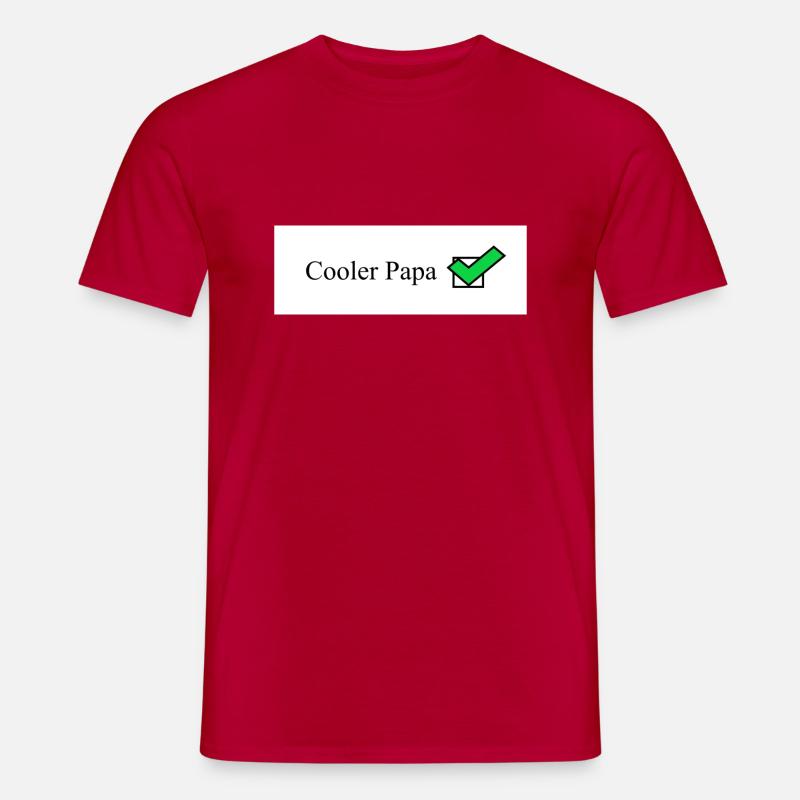 cooler papa - Männer T-Shirt - Rot