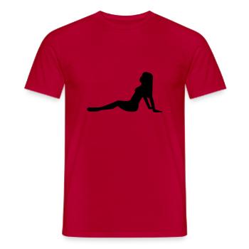 Femme sexy ... de wicki_de - T-shirt homme - rouge - Devant - AI Model Male 178 dark (178cm)