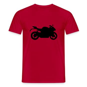 motorrad silhouette - Männer T-Shirt - Rot - Vorne - AI Model Male 178 dark (178cm)