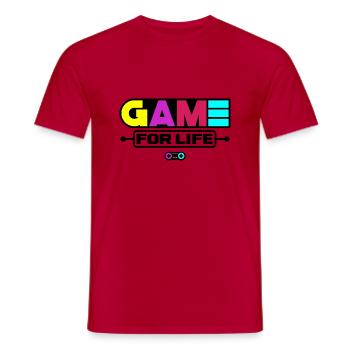 Game For Life Video Game Player Gaming Gamer Nerd - Männer T-Shirt - Rot - Vorne - AI Model Male 178 dark (178cm)