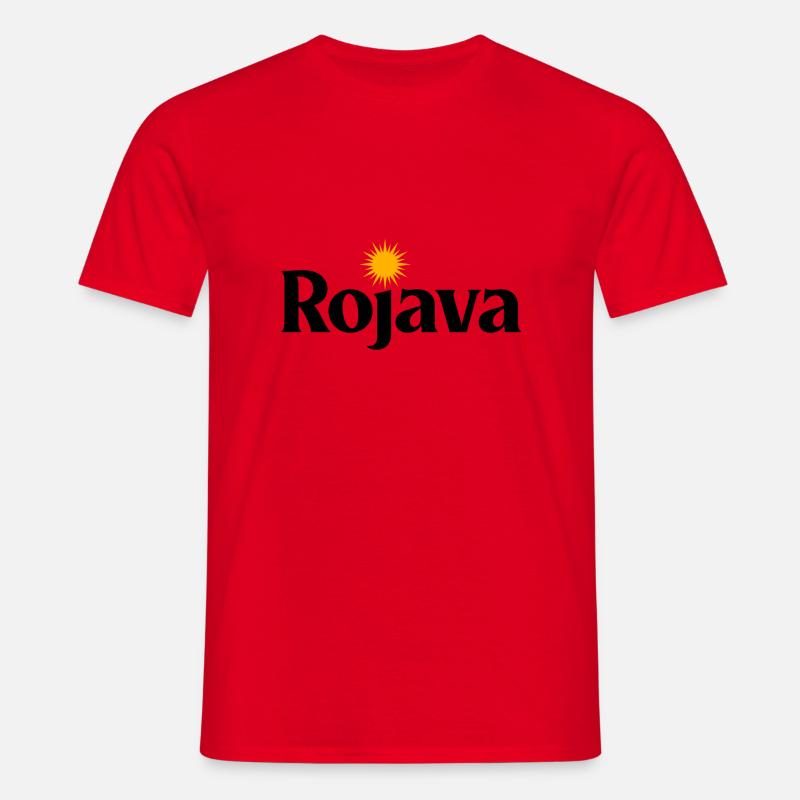 Rojava kurdisch sonne - Männer T-Shirt - Rot