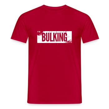 BULKING simple gym vintage Grunge white - Männer T-Shirt - Rot - Vorne - AI Model Male 178 dark (178cm)