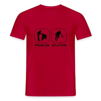 Club de handball Joueur de handball Joueur de handball Joueur de handball Handball - T-shirt homme - rouge - Devant - AI Model Male 178 dark (178cm)