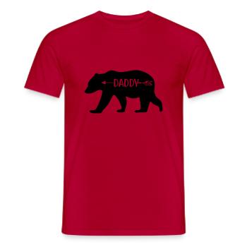 daddy bear - Männer T-Shirt - Rot - Vorne - AI Model Male 178 dark (178cm)