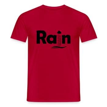 Rain - Männer T-Shirt - Rot - Vorne - AI Model Male 178 dark (178cm)