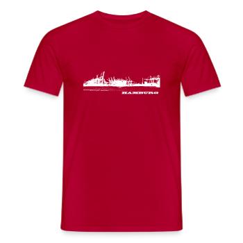 Hamburger Hafen - Männer T-Shirt - Rot - Vorne - AI Model Male 178 dark (178cm)