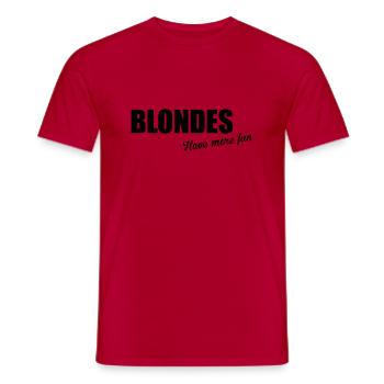 Blondes - Männer T-Shirt - Rot - Vorne - AI Model Male 178 dark (178cm)