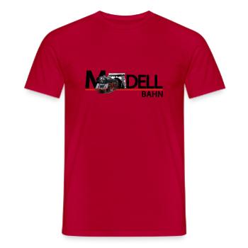 Modellbahn - Männer T-Shirt - Rot - Vorne - AI Model Male 178 dark (178cm)