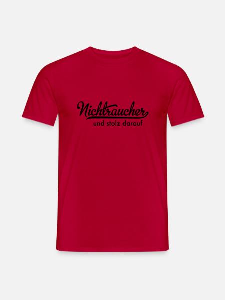 Nichtraucher - Männer T-Shirt - Rot