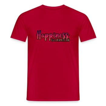 Happiness Is A Remote Job 3 - Men's T-Shirt - red - Front - AI Model Male 178 dark (178cm)