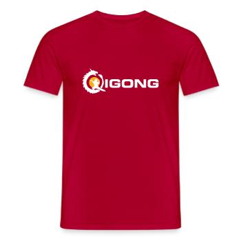 Qigong Dragon weiss - Männer T-Shirt - Rot - Vorne - AI Model Male 178 dark (178cm)