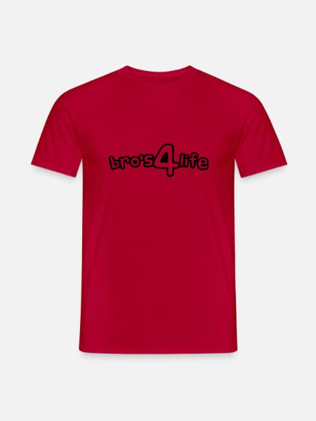 Bros 4 Lice Comic Font - Men's T-Shirt - red