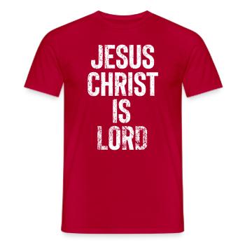 jésus-christ est seigneur - T-shirt homme - rouge - Devant - AI Model Male 178 dark (178cm)