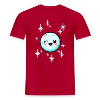 Snowball #4/9 - Men's T-Shirt - red - Front - AI Model Male 178 dark (178cm)