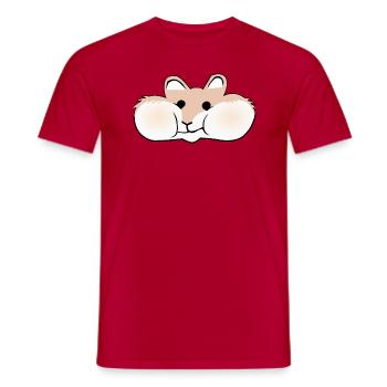 Booby hamster - Men's T-Shirt - red - Front - AI Model Male 178 dark (178cm)