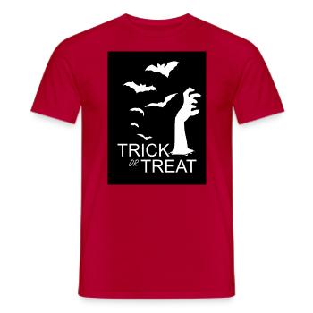 MAIN D’HALLOWEEN ZOMBIE HAND - T-shirt homme - rouge - Devant - AI Model Male 178 dark (178cm)