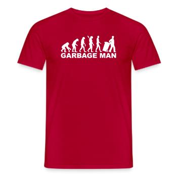 Garbage man - Men's T-Shirt - red - Front - AI Model Male 178 dark (178cm)
