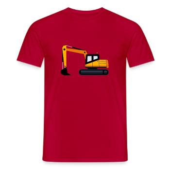 Bagger Geschenk Geschenkidee - Männer T-Shirt - Rot - Vorne - AI Model Male 178 dark (178cm)