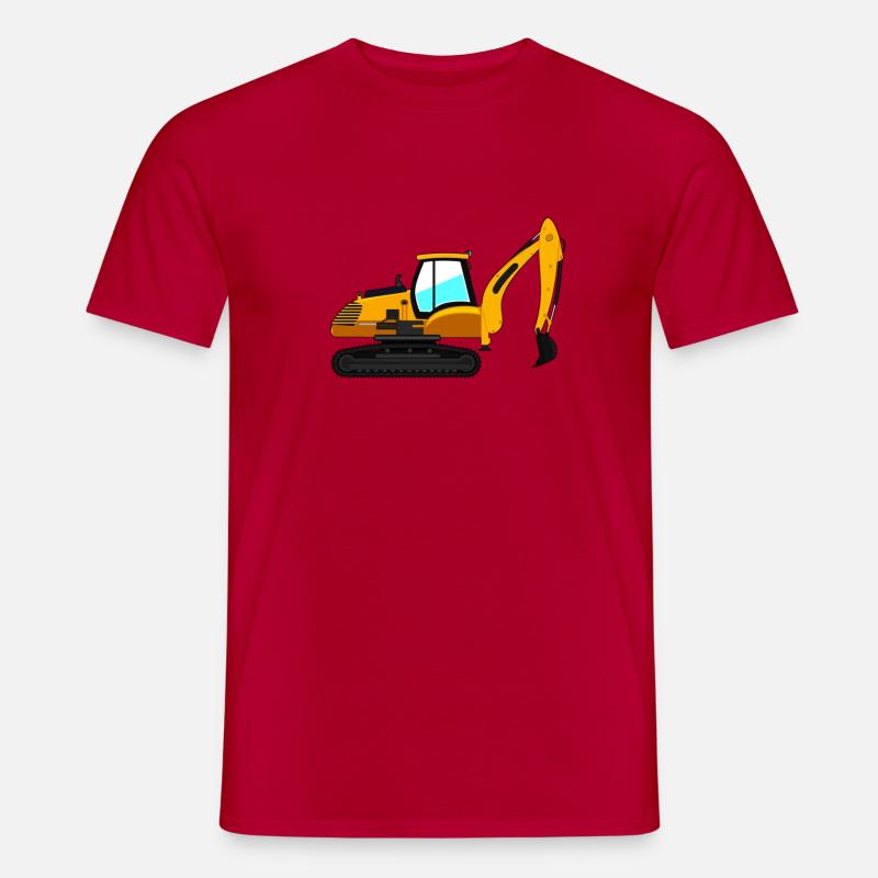 Bagger Geschenk Geschenkidee - Männer T-Shirt - Rot