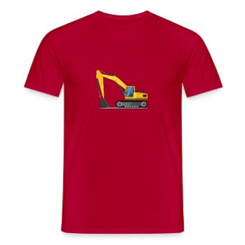 Bagger Geschenk Geschenkidee - Männer T-Shirt - Rot - Vorne - AI Model Male 178 dark (178cm)