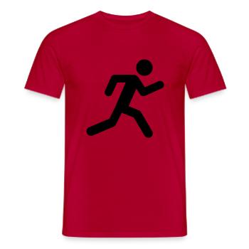 man_run__f1 - Männer T-Shirt - Rot - Vorne - AI Model Male 178 dark (178cm)