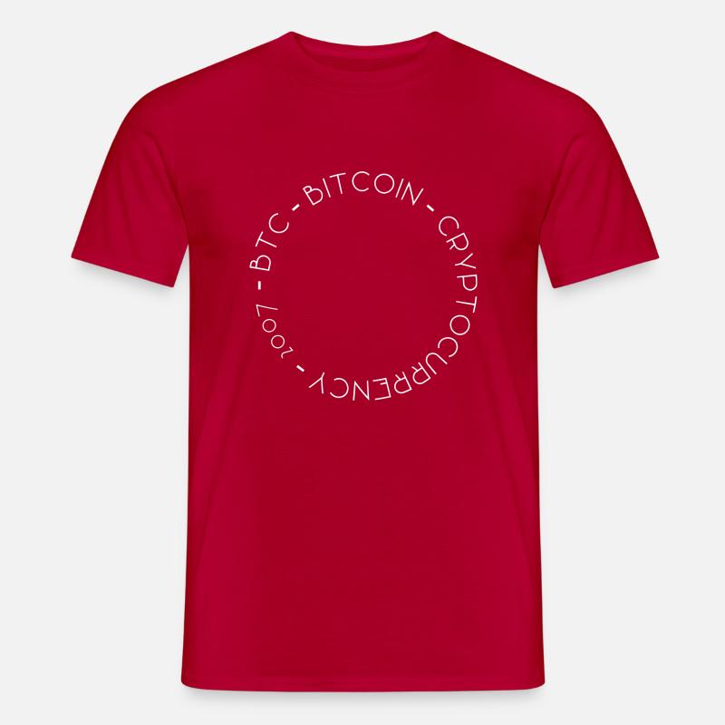 Bitcoin Circle - Männer T-Shirt - Rot