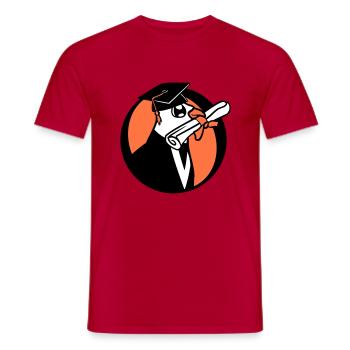 Diplôme d’études secondaires Certificat d’études secondaires Certificat - T-shirt homme - rouge - Devant - AI Model Male 178 dark (178cm)