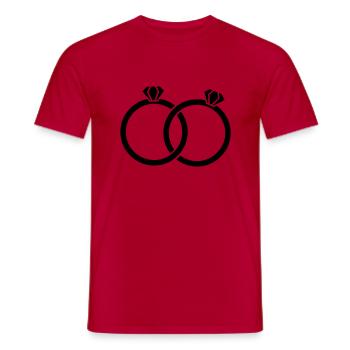 Alliances - Alliance - Alliances - T-shirt homme - rouge - Devant - AI Model Male 178 dark (178cm)