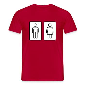 bad bath badewanne bathtube shower dusche15 - Männer T-Shirt - Rot - Vorne - AI Model Male 178 dark (178cm)