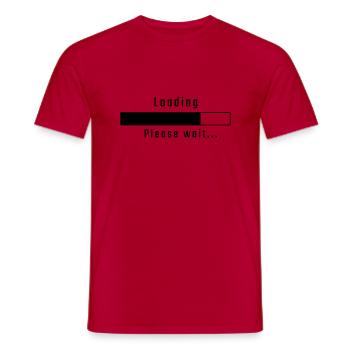 Loading - please wait - Men's T-Shirt - red - Front - AI Model Male 178 dark (178cm)