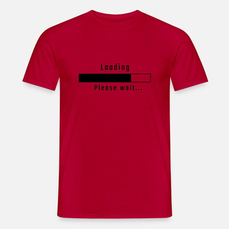 Laden - bitte warten - Männer T-Shirt - Rot