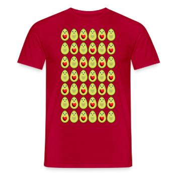 Herz Avocados mit vielen Herzen. - Männer T-Shirt - Rot - Vorne - AI Model Male 178 dark (178cm)